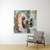 浮きドーナツで休暇を過ごすオッター タペストリー (インサイチュ(横))