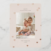 浮きハートうろこ写真バレンタインデー 箔シーズンカード (正面)