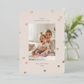 浮きハートうろこ写真バレンタインデー 箔シーズンカード (立ち正面)