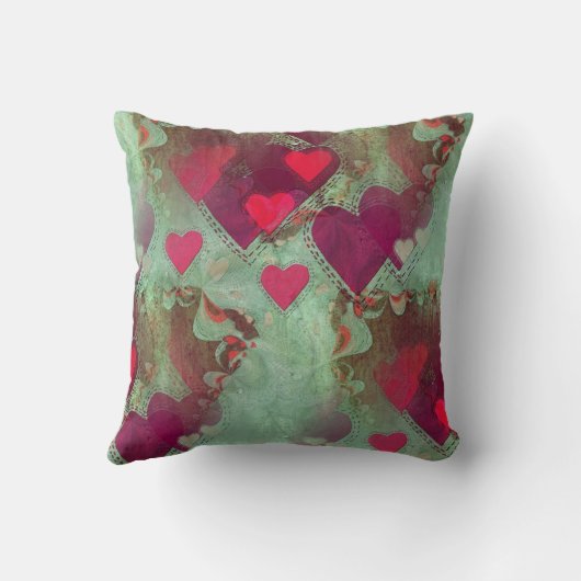 浮きハート抽象芸術ラブデコレーションクッション クッション (裏面)