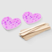 浮きハート&夢 – ピンクと紫 ハンドファン (組立なし)