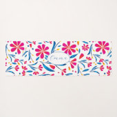 浮きパーソナライズされた上がり花柄 ヨガマット (裏面(横))