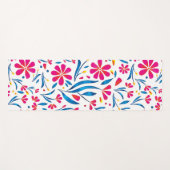 浮きパーソナライズされた上がり花柄 ヨガマット (正面(横))