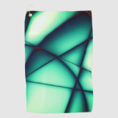 浮き上がった形のない切り出し、緑から緑がかったベージュ ゴルフタオル (正面)