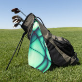 浮き上がった形のない切り出し、緑から緑がかったベージュ ゴルフタオル (グリーン)