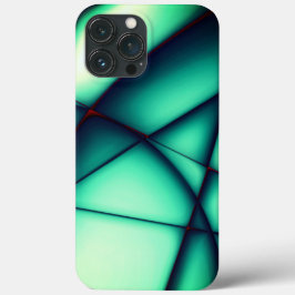 浮き上がった形のない切り出し、緑から緑がかったベージュ iPhone 13 PRO MAXケース