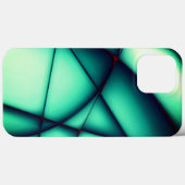 浮き上がった形のない切り出し、緑から緑がかったベージュ Case-Mate iPhoneケース (裏面 (横))