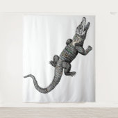 浮き上がるワニのタペストリー タペストリー (正面)