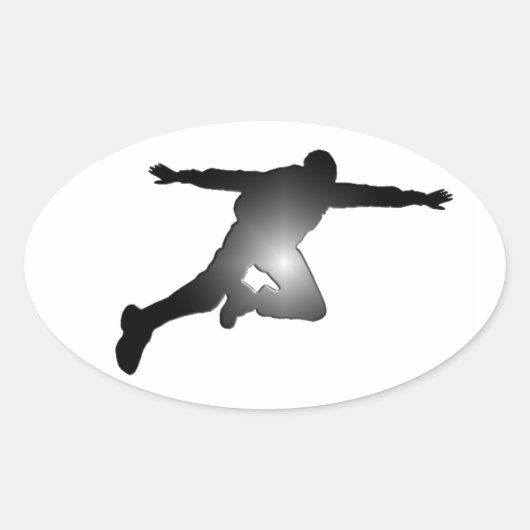 浮き上がる夢を見る 楕円形シール (正面)