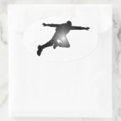 浮き上がる夢を見る 楕円形シール (バッグ)