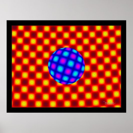 浮き上がる青い球体 ポスター (正面)