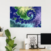 浮き出し – フラクタルポスター ポスター (ホームオフィス)