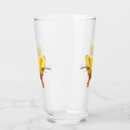 浮き小さなアヒルのガラス タンブラーグラス (左)