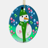 浮き泡雪だるま セラミックオーナメント (右)