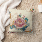 浮き牡丹 クッション (ブランケット)