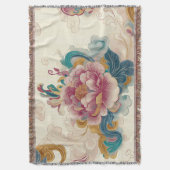 浮き牡丹 スローブランケット (正面縦)