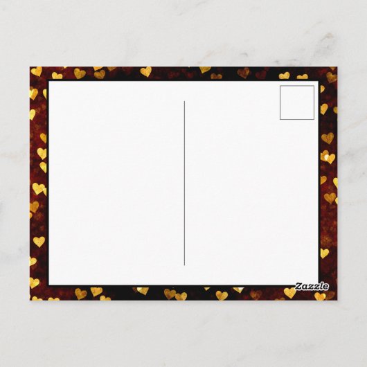 浮き素朴ハートチアリーダー葉書 ポストカード (裏面)