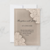 浮き素朴上がりフローラ結婚式レセプションカード 招待状 (正面)