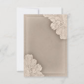 浮き素朴上がりフローラ結婚式レセプションカード 招待状 (裏面)