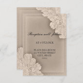 浮き素朴上がりフローラ結婚式レセプションカード 招待状 (正面/裏面)