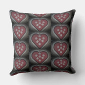 浮き花咲きハート クッション (裏面)