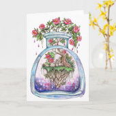 浮き花 カード (黄色い花)