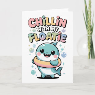 浮き輪と一緒に chill しよう サメの赤ちゃん キッズ カード