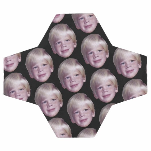 浮き頭写真の追加 – 小パターン黒 サッカーボール (フラット)