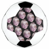 浮き頭写真の追加 – 小パターン黒 サッカーボール (正面)