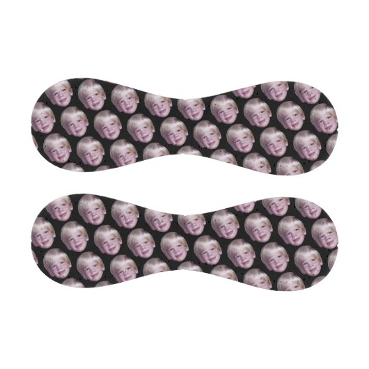 浮き頭写真の追加 – 小パターン黒 野球ボール (パネル)