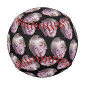浮き頭写真の追加 – 小パターン黒 野球ボール (正面)