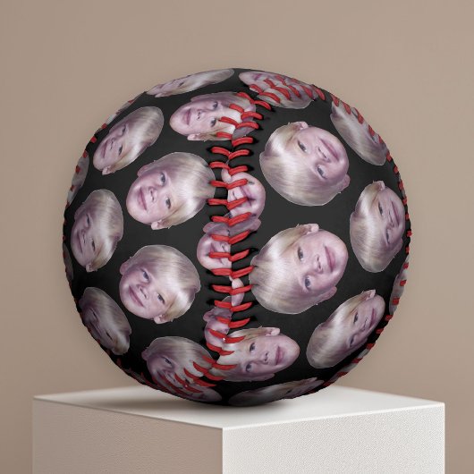 浮き頭写真の追加 – 小パターン黒 野球ボール