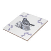 浮き鳥の青アクセントのタイル タイル (側面)
