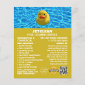 浮き鴨、スイミングプール清掃 チラシ (正面)