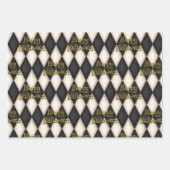 浮よくはしゃぐ動文字ゴシックHarlequin ラッピングペーパーシート (正面)