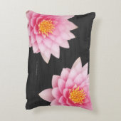 浮エレガント上ピンク蓮の花 アクセントクッション (裏面(縦))