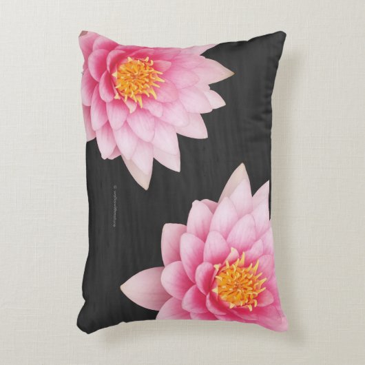 浮エレガント上ピンク蓮の花 アクセントクッション (正面(垂直))