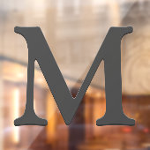 浮エレガント動ダークグレーカスタムモノグラム文字 ウィンドウサイン (シート2)