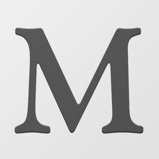 浮エレガント動ダークグレーカスタムモノグラム文字 ウィンドウサイン (シート)