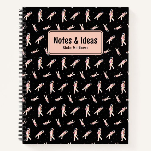 浮クール上宇宙カスタム手帳 ノートブック (正面)