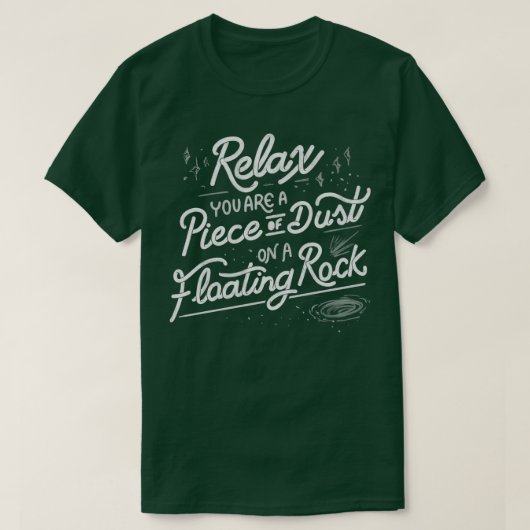 浮リラックスいた岩の上の塵の塊だ Tシャツ (デザイン正面)