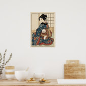 浮世絵にインスパイアされた~ドラマチックJAPAN ポスター (キッチン)