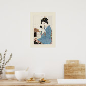 浮世絵にインスパイアされた - ドラマチックJAPAN ポスター (キッチン)