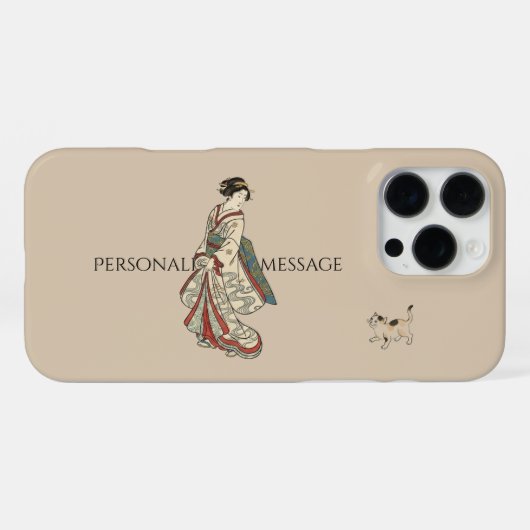 浮世絵にインスパイアされた ドラマチックJAPAN iPhoneケース (裏面横)