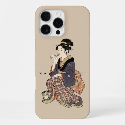浮世絵にインスパイアされた ドラマチックJAPAN iPhoneケース (裏面)
