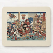 浮世絵にインスパイアされた - 劇的な日本 マウスパッド (正面)