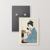 浮世絵にインスパイアされた - 劇的な日本 缶バッジ (正面/裏面)