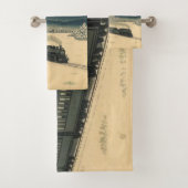 浮世絵の冬の列車 バスタオルセット (インサイチュ)