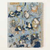 浮世絵の戦士カエル 古典的な日本美術 プランナー手帳 (裏面)