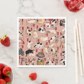 浮世絵の猫のパターン: 国芳 スタンダードランチョンナプキン (インサイチュ)